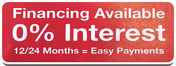 Financing available